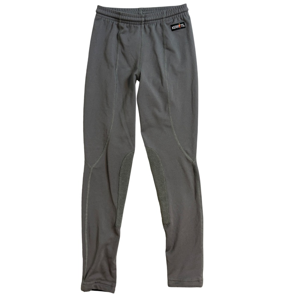 Kerrits Kids Gray Equestrian Riding Tights Knee Patch Breeches Size Medium M